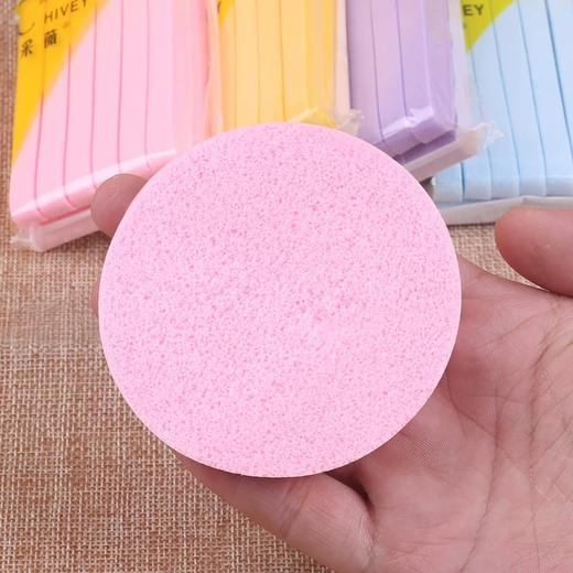 彩薇压缩洗脸洁面扑 强力锁水舒适柔软亲肤透气 黄色一包装12枚 商品图5