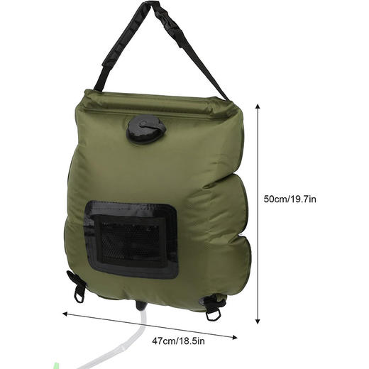 美国 太阳能淋浴包 户外便携太阳能热水袋野外洗澡水袋 商品图7