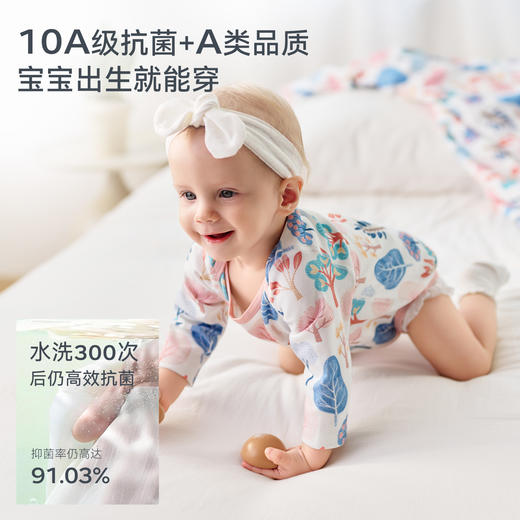【2026春夏新品】ibaby×outlast太空科技恒温天然矿物银长效抗菌长袖包屁衣（2件装） 商品图4