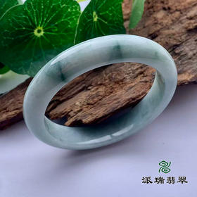 派瑞翡翠 翡翠手镯 糯种 绿色 飘花