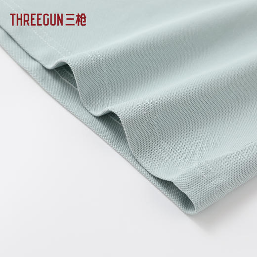 Threegun三枪 丝柔棉珠地海鸥领短袖男衫-T10010A01 商品图3