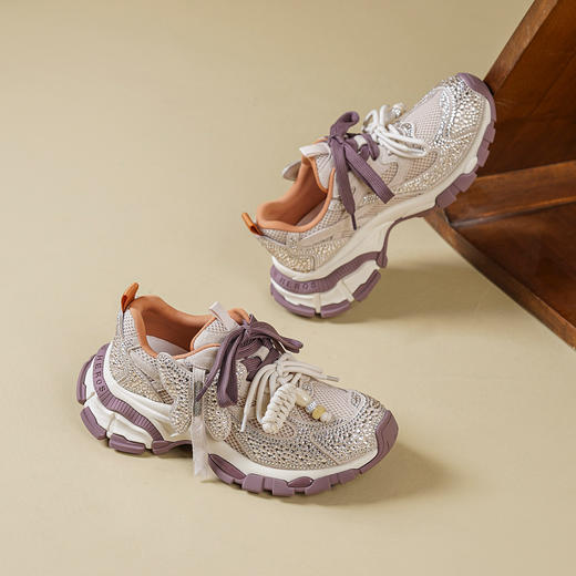 Westory2026年春季厚底老爹鞋透气运动鞋休闲系带深口鞋W26AM51161 商品图7