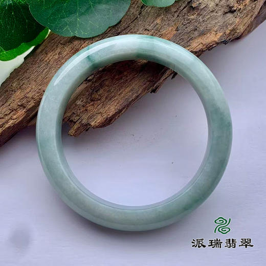 派瑞翡翠 翡翠手镯 糯种 绿色 飘花 商品图1