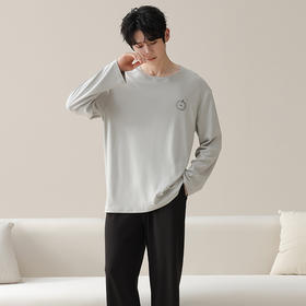 100% 棉男士圆领睡衣 宽松透气 柔软亲肤不闷汗ZXJJN2633
