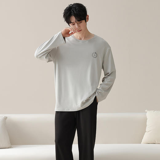 100% 棉男士圆领睡衣 宽松透气 柔软亲肤不闷汗ZXJJN2633 商品图0