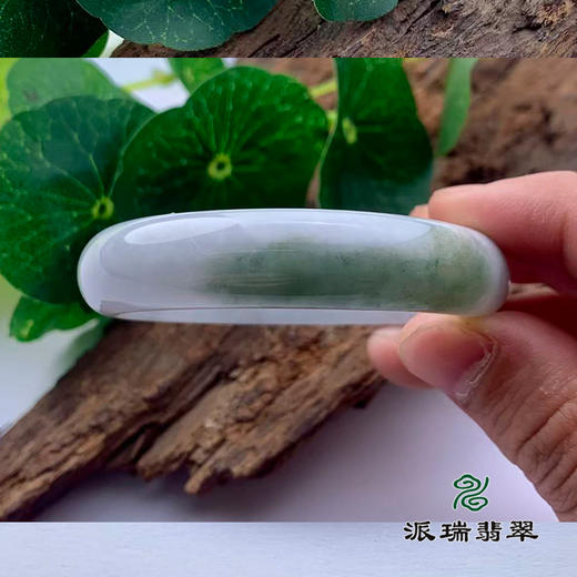 派瑞翡翠 翡翠手镯 糯种 飘花 商品图2