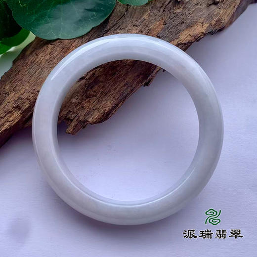 派瑞翡翠 翡翠手镯 糯种 白色 商品图3
