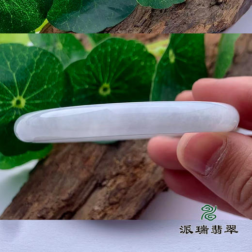 派瑞翡翠 翡翠手镯 糯种 白色 商品图1
