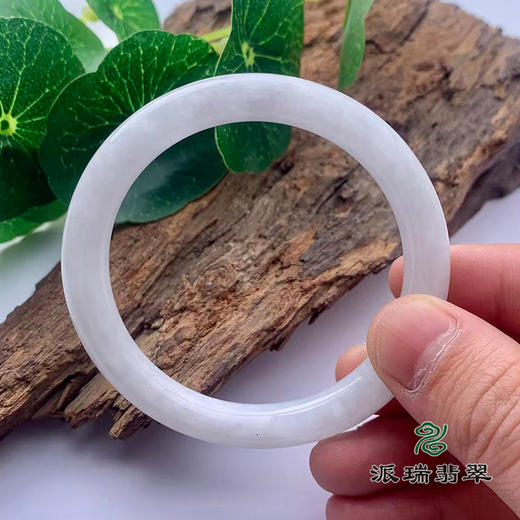 派瑞翡翠 翡翠手镯 糯种 白色 商品图3