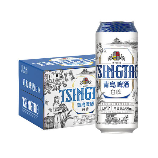 青岛啤酒全麦白啤500*12罐啤 商品图1