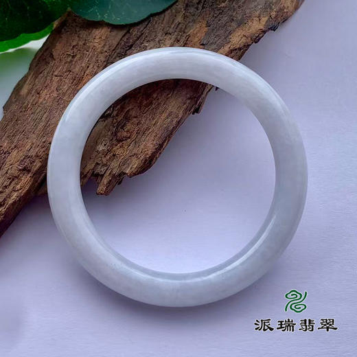 派瑞翡翠 翡翠手镯 糯种 白色 商品图2