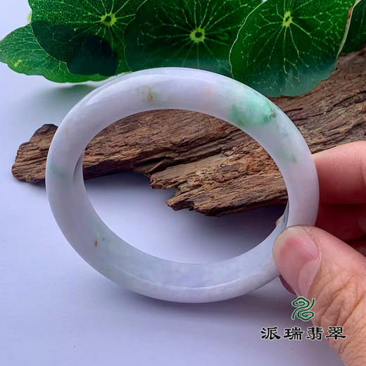 派瑞翡翠 翡翠手镯 糯种 绿色 飘花 商品图1