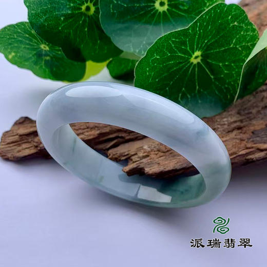 派瑞翡翠 翡翠手镯 糯种 绿色 飘花 商品图0