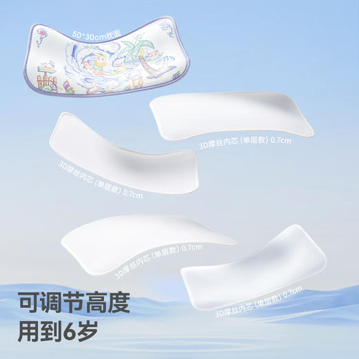 贝肽斯婴儿枕头夏季吸汗透气宝宝冰丝凉枕0到6个月以上儿童凉感枕 商品图6