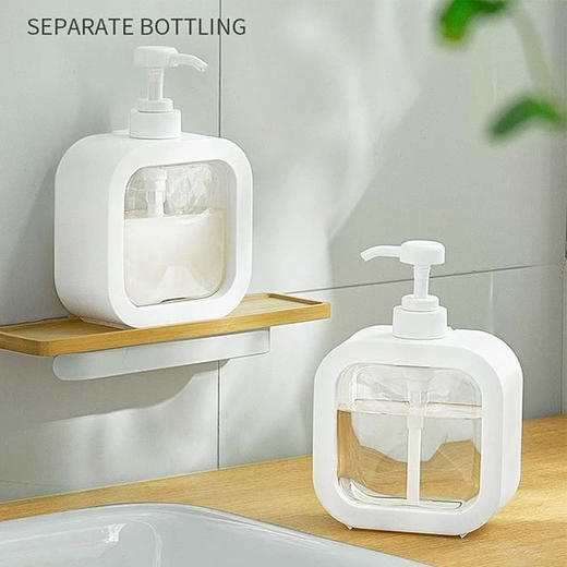 【1个装】美国 挤压式分装瓶 厨房浴室清洁液体用瓶 容器分装300ml 白色 商品图2
