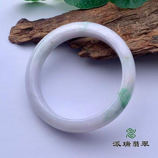 派瑞翡翠 翡翠手镯 糯种 绿色 飘花 商品图3