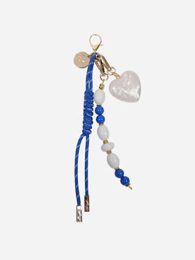 订购14周到｜La Coque Française-BOBBY-蓝色 贝母爱心 串珠 包挂［法国设计师］