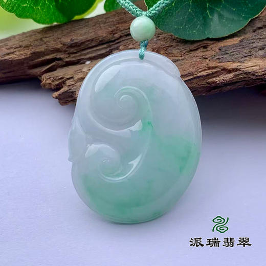 派瑞翡翠 翡翠挂件 糯种 绿色 商品图0