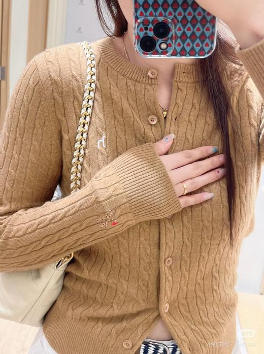 谭松韵同款 哈吉斯HAZZYS女士麻花开衫系列 商品图7