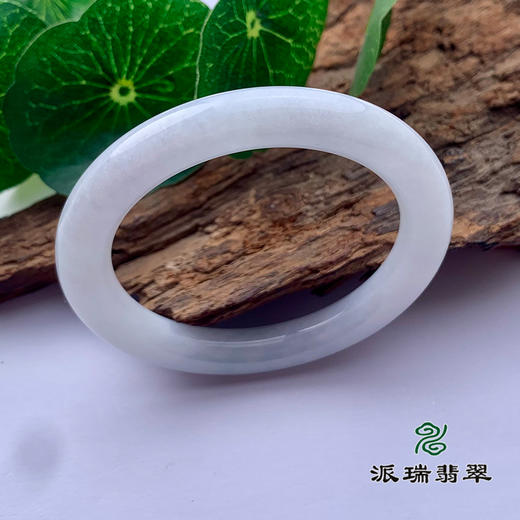 派瑞翡翠 翡翠手镯 糯种 白色 商品图0
