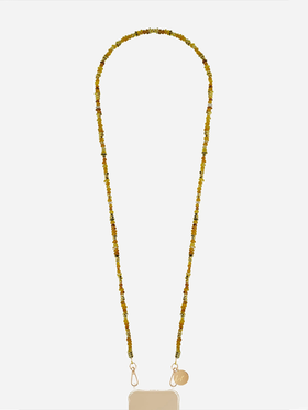 订购14周到｜La Coque Française-LIVIYA-琥珀色 串珠 长款 手机链［法国设计师］