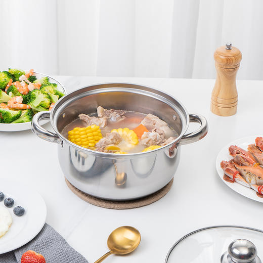 Debo德铂-弗伦斯堡汤锅2.5L优秀不锈钢 不挑灶炉（配锅盖） 商品图2