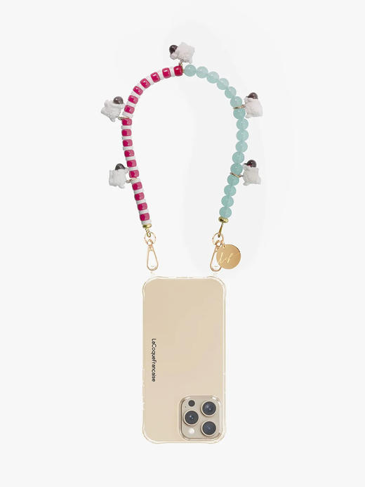 订购14周到｜La Coque Française-MARGOT-玫红色 蓝色 小羊 串珠 短款 手机链［法国设计师］ 商品图1