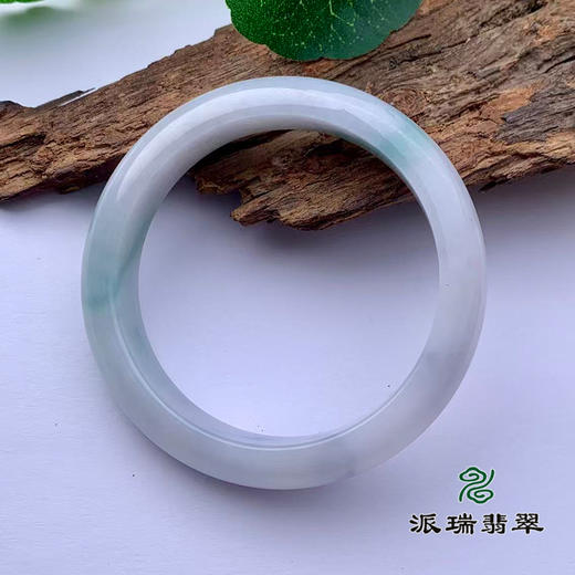 派瑞翡翠 翡翠手镯 糯种 绿色 飘花 商品图3