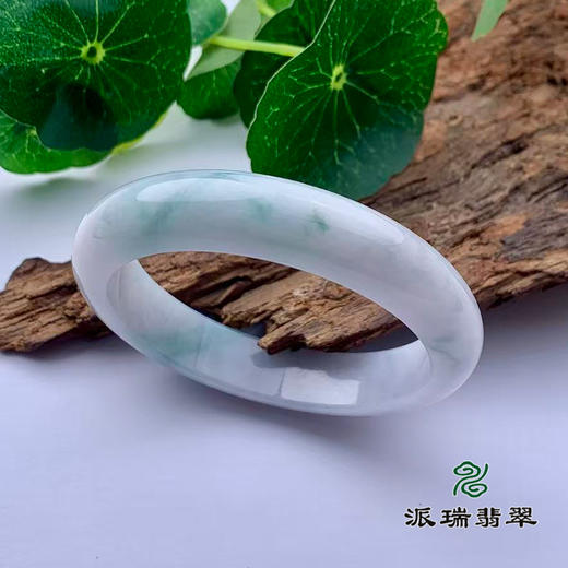 派瑞翡翠 翡翠手镯 糯种 绿色 飘花 商品图0