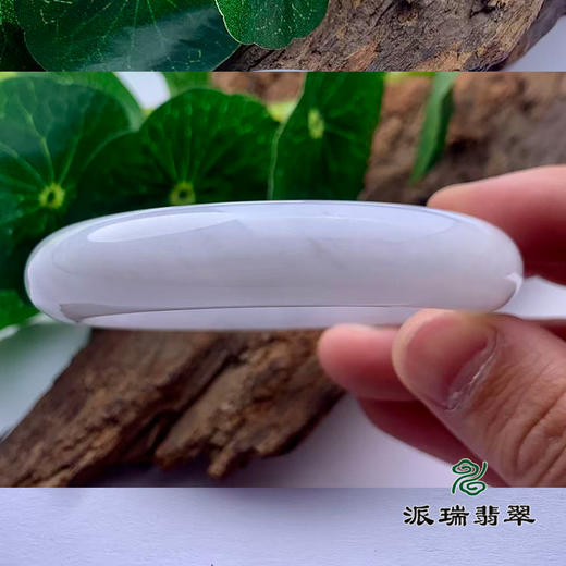 派瑞翡翠 翡翠手镯 糯种 白色 商品图2