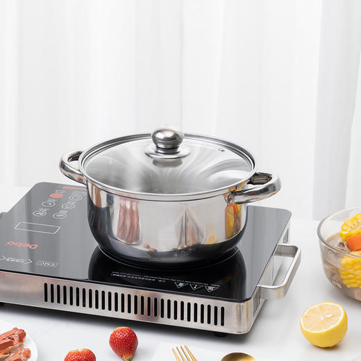Debo德铂-弗伦斯堡汤锅2.5L优秀不锈钢 不挑灶炉（配锅盖） 商品图1
