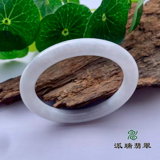 派瑞翡翠 翡翠手镯 糯种 白色 商品图1