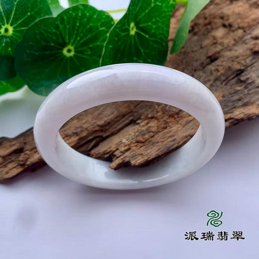 派瑞翡翠 翡翠手镯 糯种 白色 商品图0