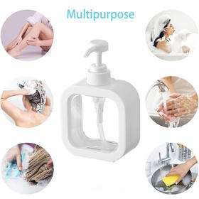 【1个装】美国 挤压式分装瓶 厨房浴室清洁液体用瓶 容器分装300ml 白色