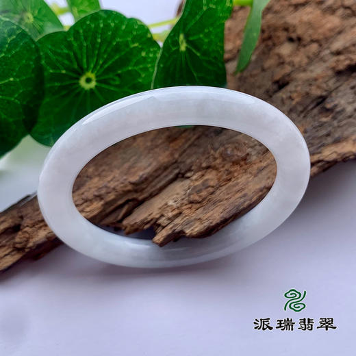 派瑞翡翠 翡翠手镯 糯种 白色 商品图0