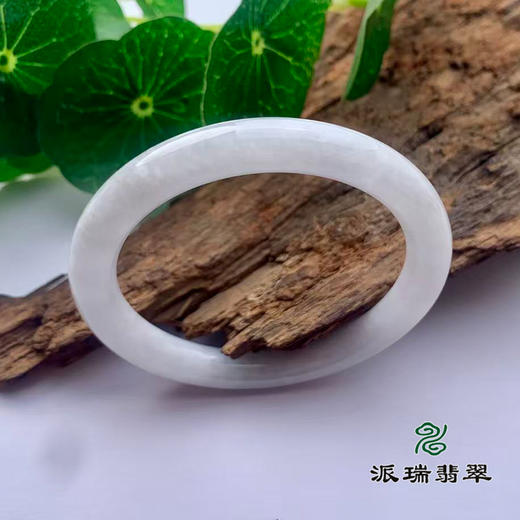 派瑞翡翠 翡翠手镯 糯种 白色 商品图0