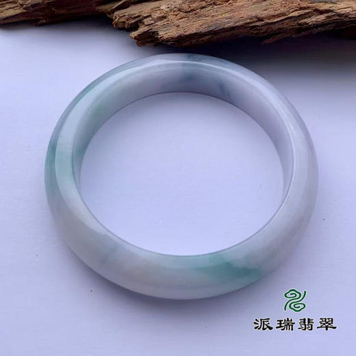 派瑞翡翠 翡翠手镯 糯种 绿色 飘花 商品图4