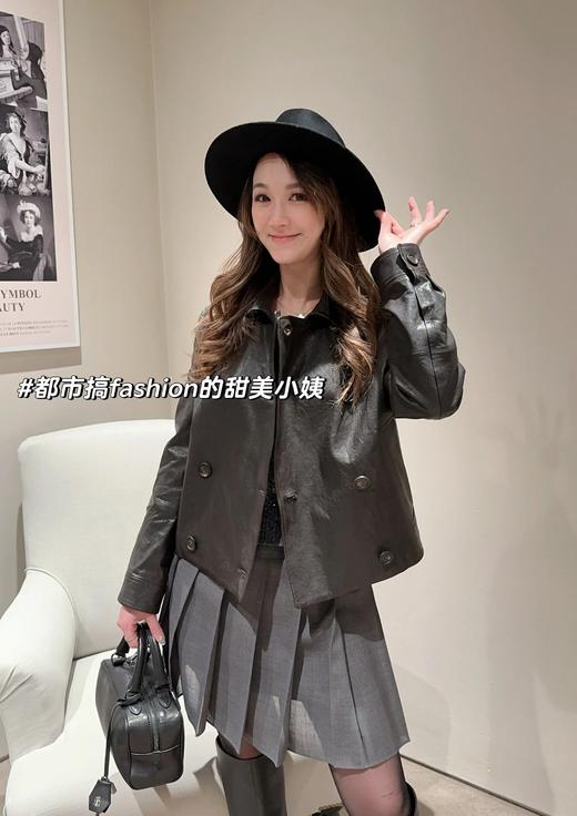 带全套包装..老钱风 BC 卡班女士皮衣短外套 商品图8