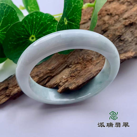 派瑞翡翠 翡翠手镯 糯种 绿色 飘花 商品图0