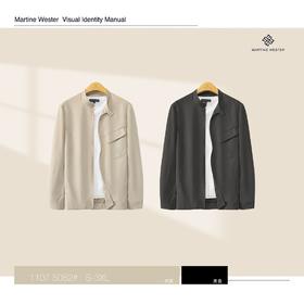 MartineWester 男款羽弦拉链小立领外套11075052 定制solotex面料，挺括有型