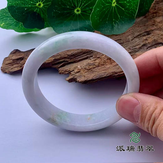 派瑞翡翠 翡翠手镯 糯种 绿色 飘花 商品图2