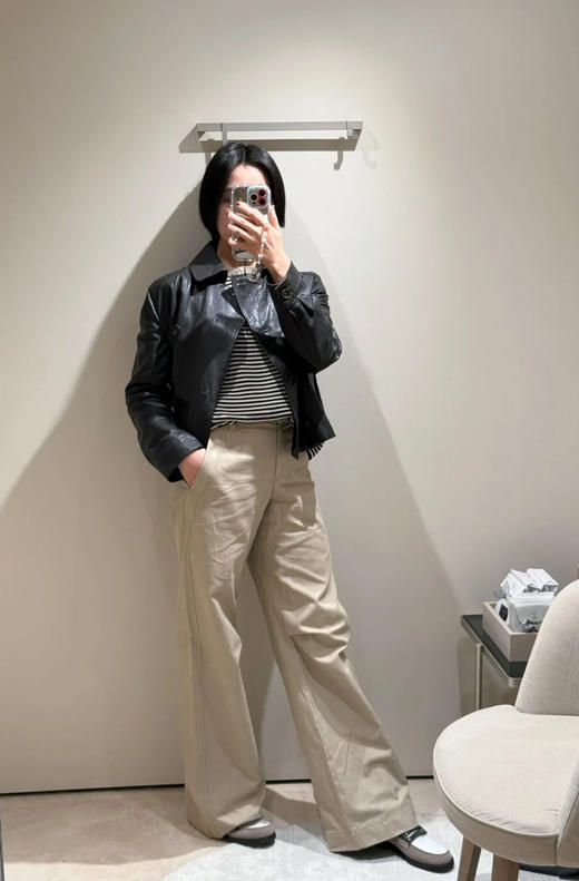 带全套包装..老钱风 BC 卡班女士皮衣短外套 商品图6