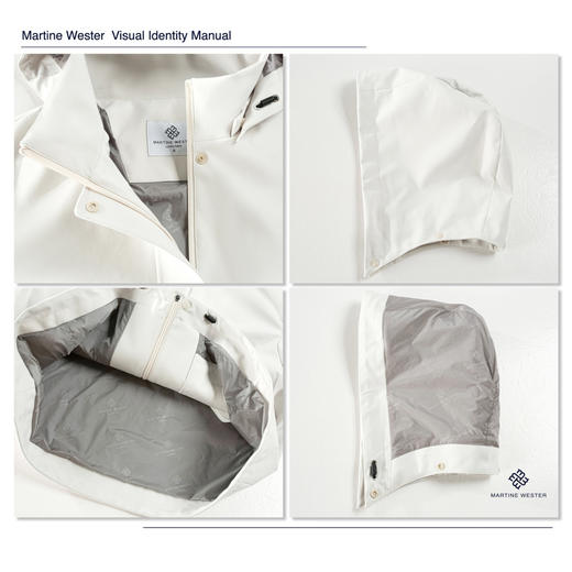 MartineWester 女款色织防水透气面料宽松落肩可脱卸帽外套 11375262 商品图5