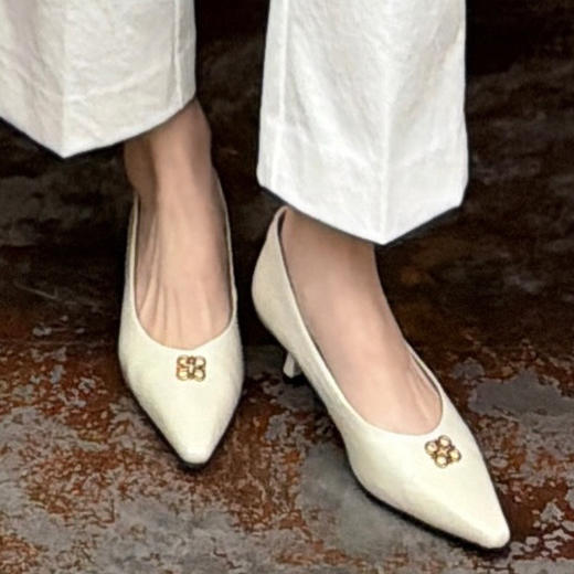 【预售7天】良木礼牛皮低跟鞋（1784） 商品图0