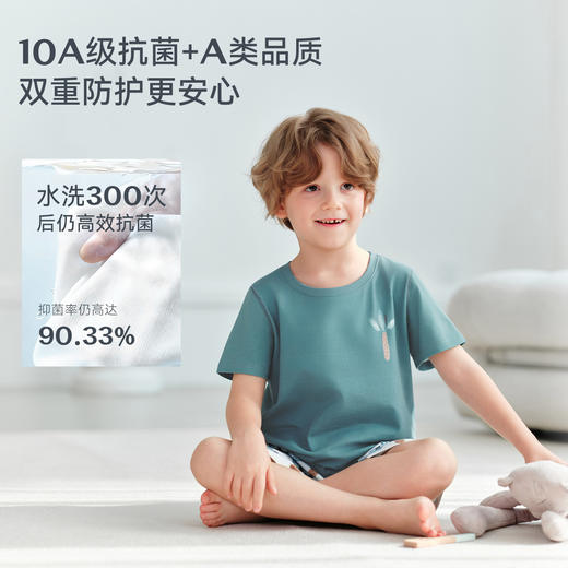 【2026春夏新品】ibaby×outlast太空科技恒温抑菌儿童短袖短裤套装亲子装 商品图2