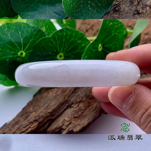 派瑞翡翠 翡翠手镯 糯种 白色 商品图2