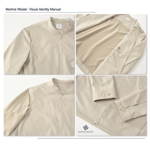 MartineWester 男款羽弦拉链小立领外套11075052 定制solotex面料，挺括有型 商品图5