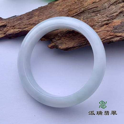 派瑞翡翠 翡翠手镯 糯种 白色 商品图2