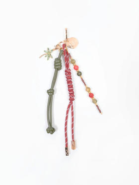 订购14周到｜La Coque Française-BOBBY-酒红色 多色串珠 包挂［法国设计师］