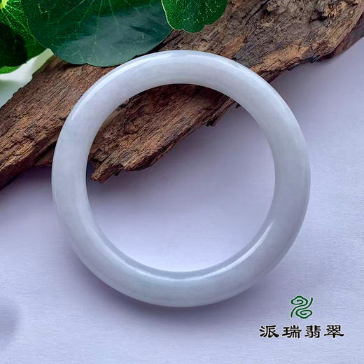 派瑞翡翠 翡翠手镯 糯种 白色 商品图1